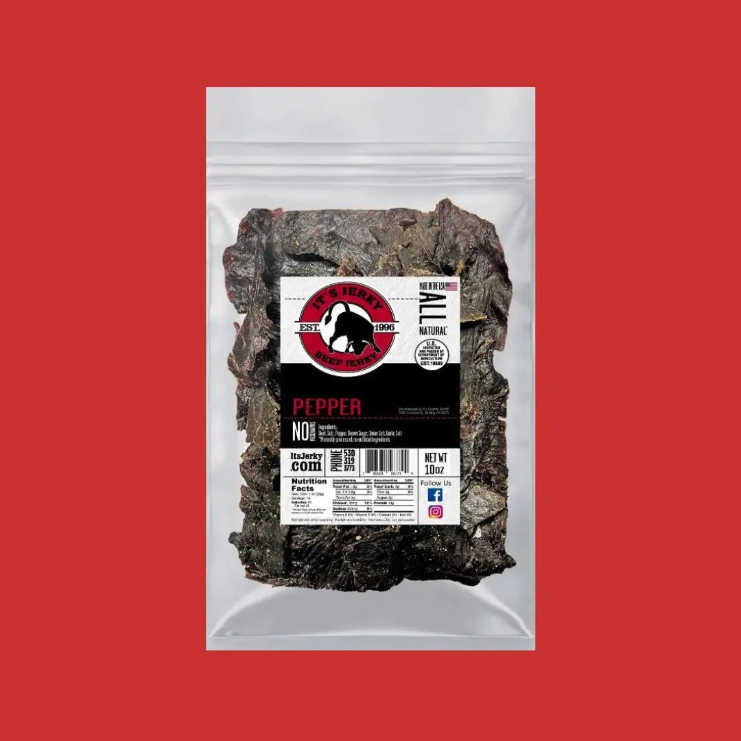 Pepper Beef Jerky | Pepper Flavored Beef Jerky | It's Jerky