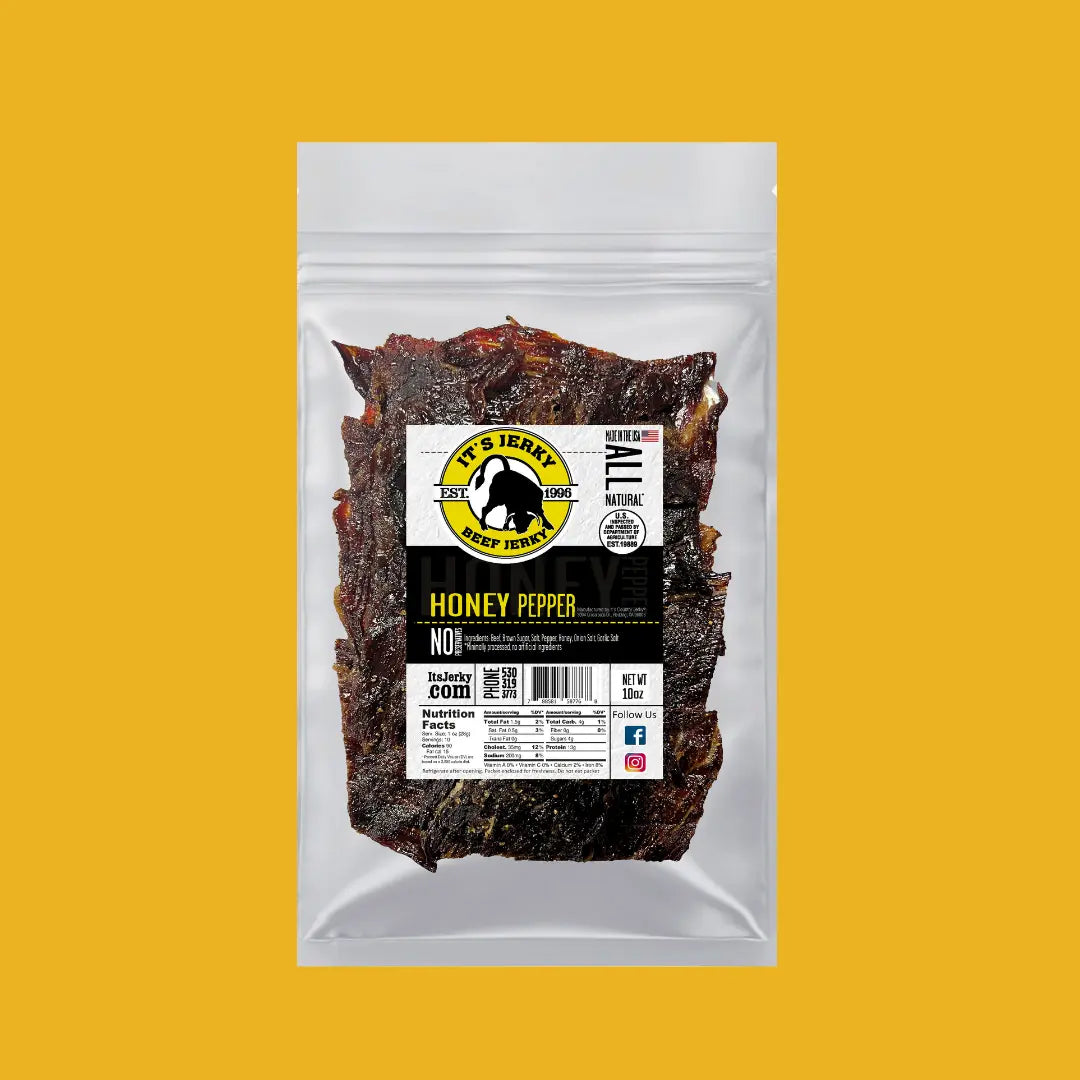 Honey Pepper Beef Jerky | Premium Beef Jerky | It's Jerky