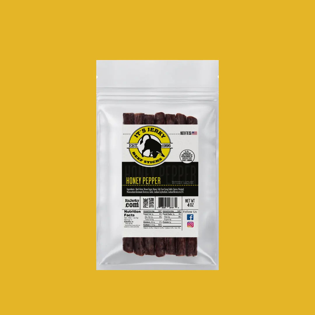 Honey Pepper Beef Sticks | Pepper Beef Sticks | It's Jerky