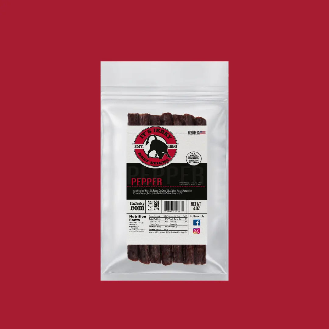 Pepper Beef Sticks | Pepper Flavored Beef Sticks | It&#39;s Jerky