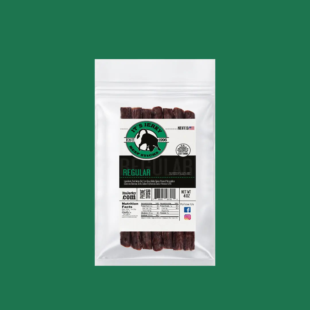 Regular Beef Sticks | Regular Flavored Beef Sticks | It's Jerky