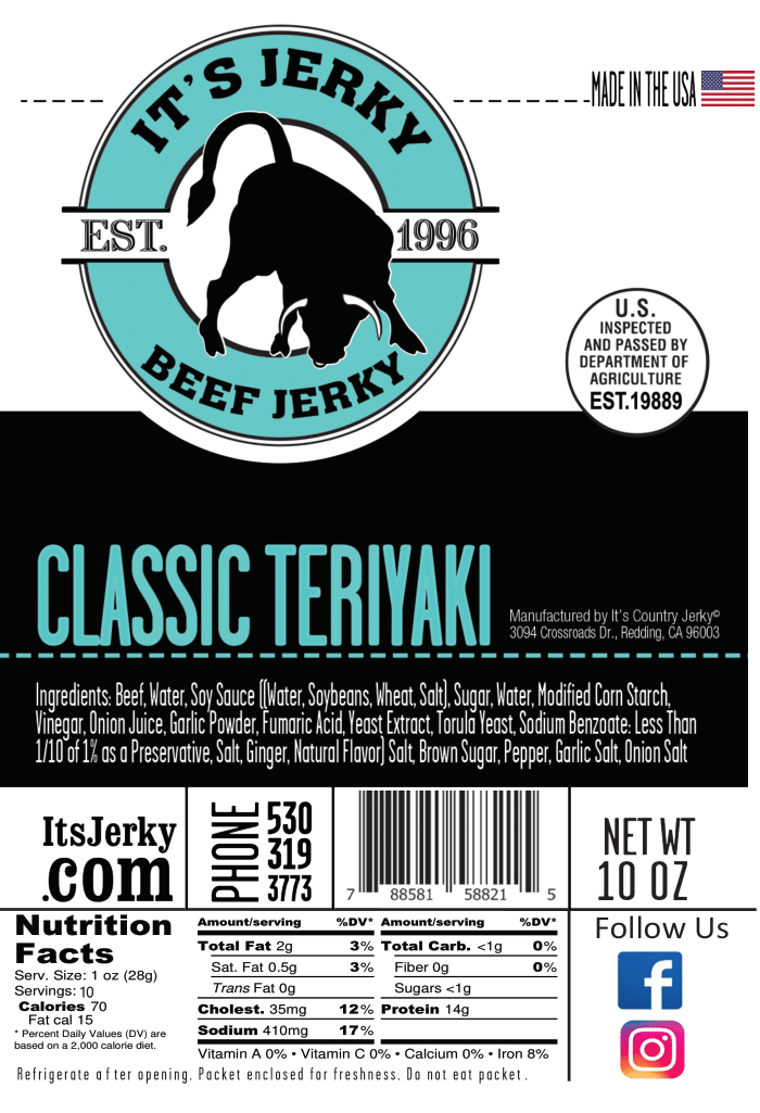 Teriyaki Beef Jerky | Classic Teriyaki Beef Jerky | It&#39;s Jerky