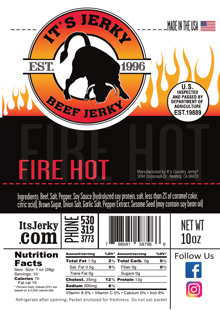 Hot Beef Jerky | Fire Hot Beef Jerky | It&#39;s Jerky