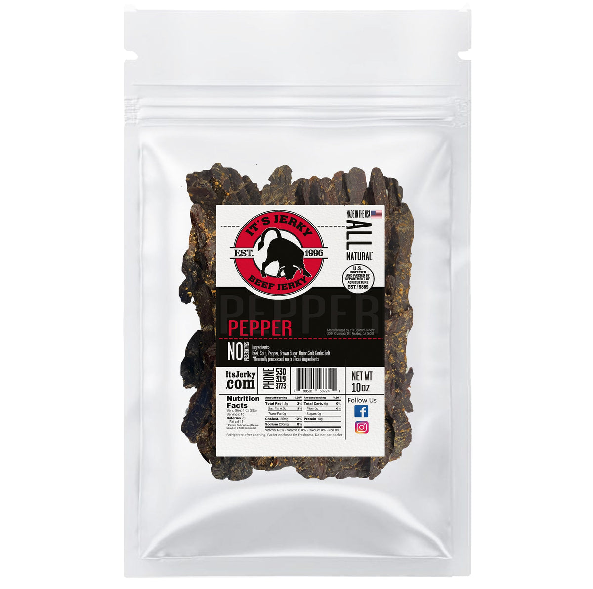 Pepper Beef Jerky - It&#39;s Jerky